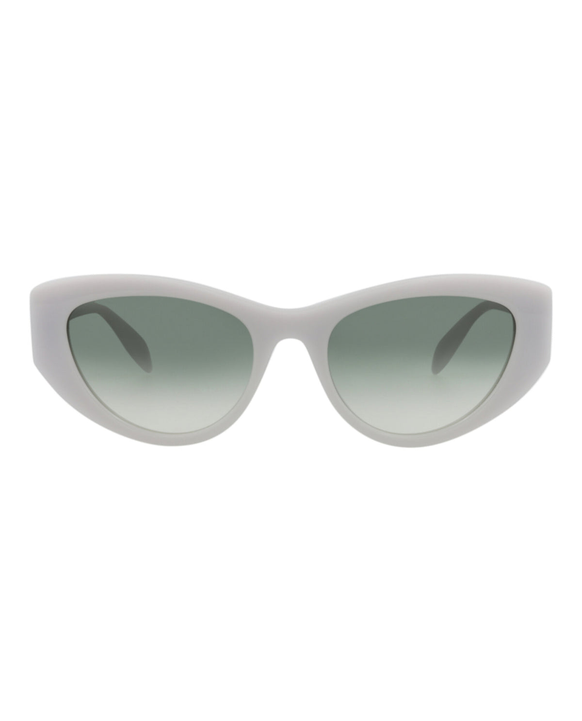 Alexander McQueen Womens Cat Eye Grey Grey Green Fashion Designer Eyewear