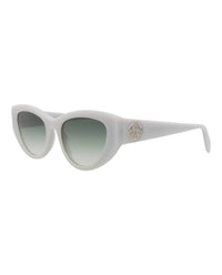Alexander McQueen Womens Cat Eye Grey Grey Green Fashion Designer Eyewear