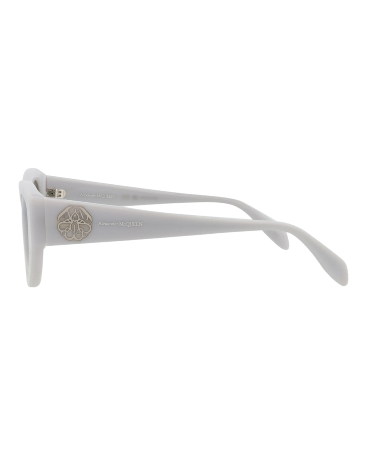 Alexander McQueen Womens Cat Eye Grey Grey Green Fashion Designer Eyewear