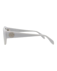 Alexander McQueen Womens Cat Eye Grey Grey Green Fashion Designer Eyewear