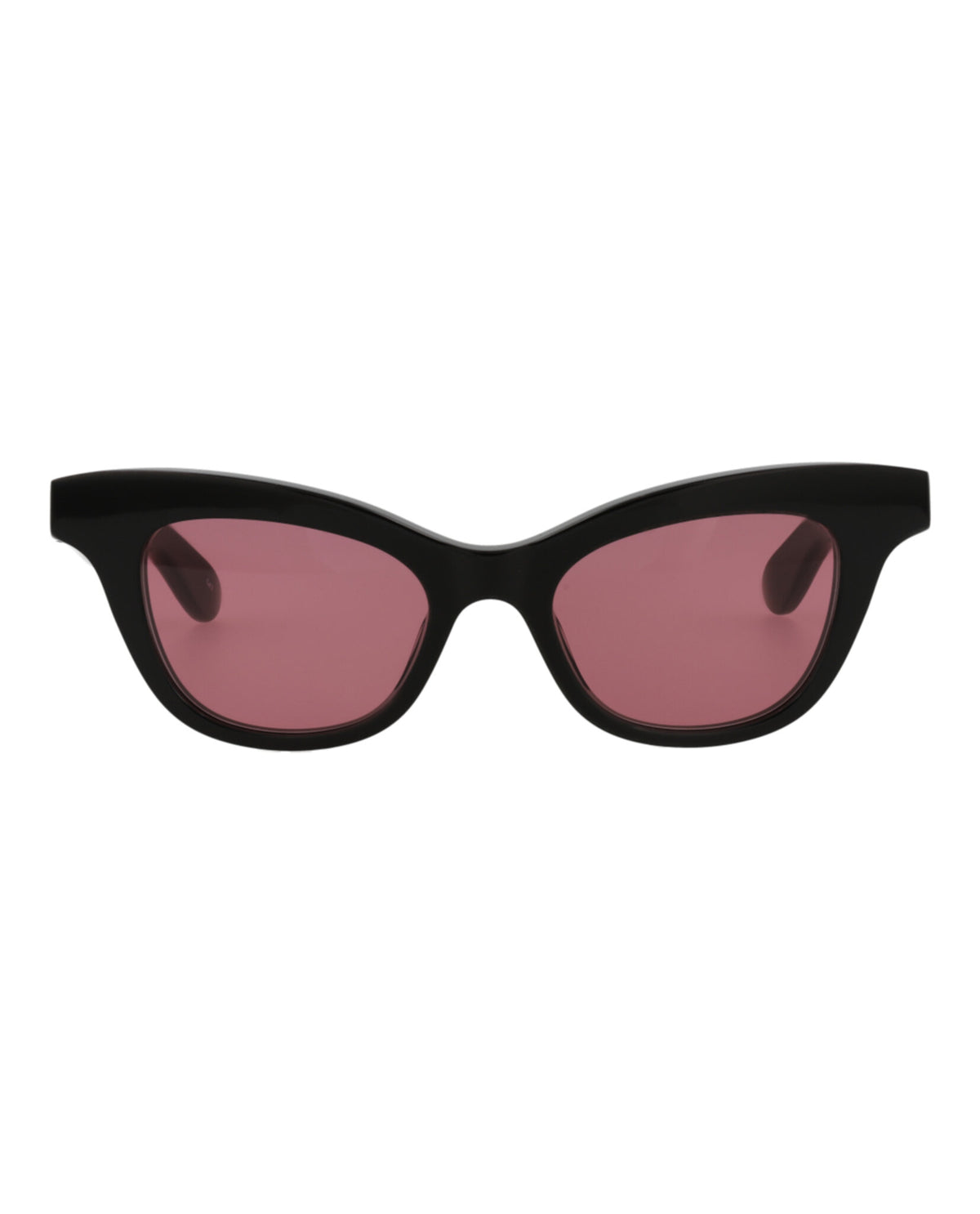 Alexander McQueen Womens Cat Eye Black Black Pink Fashion Designer Eyewear