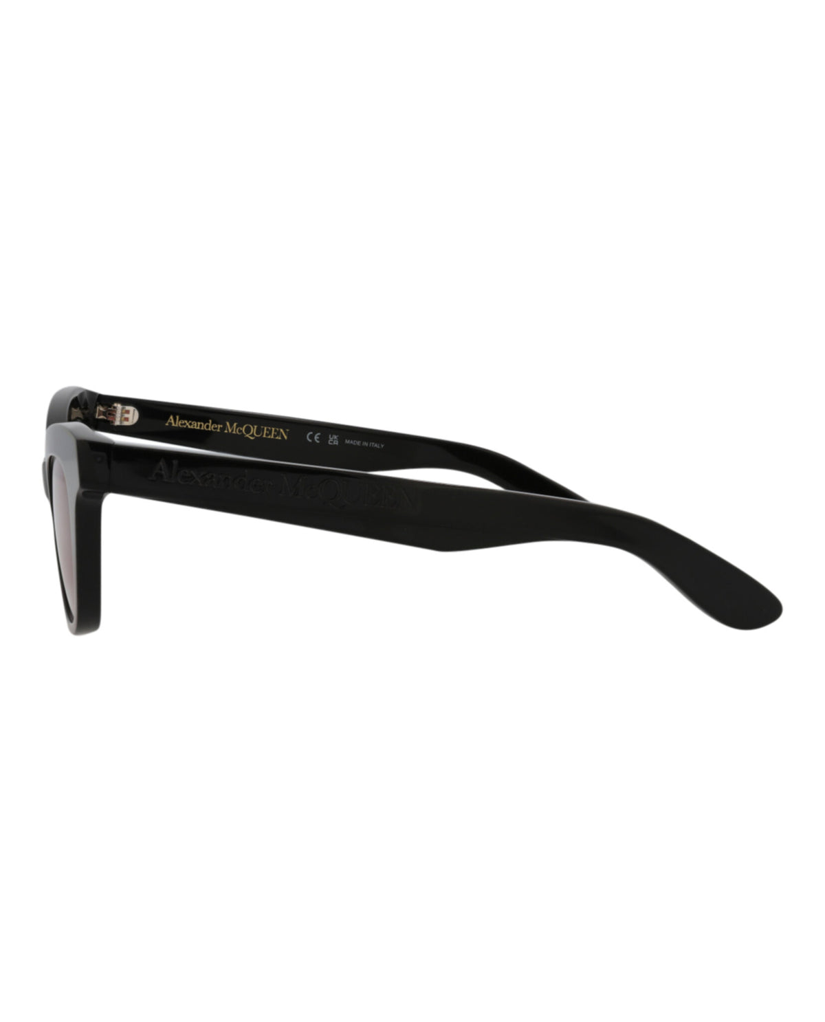 Alexander McQueen Womens Cat Eye Black Black Pink Fashion Designer Eyewear