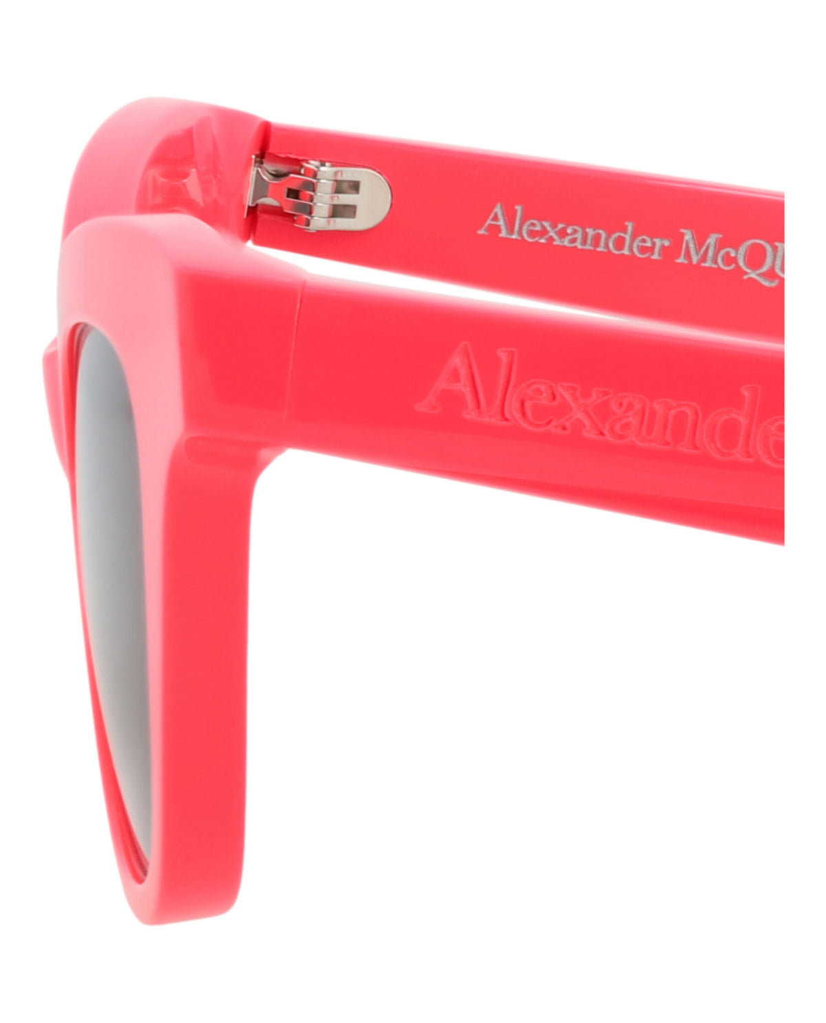Alexander McQueen Womens Cat Eye Pink Pink Grey Fashion Designer Eyewear