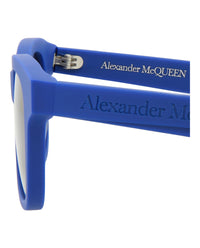 Alexander McQueen Mens Square/Rectangle Blue Blue Blue Fashion Designer Eyewear