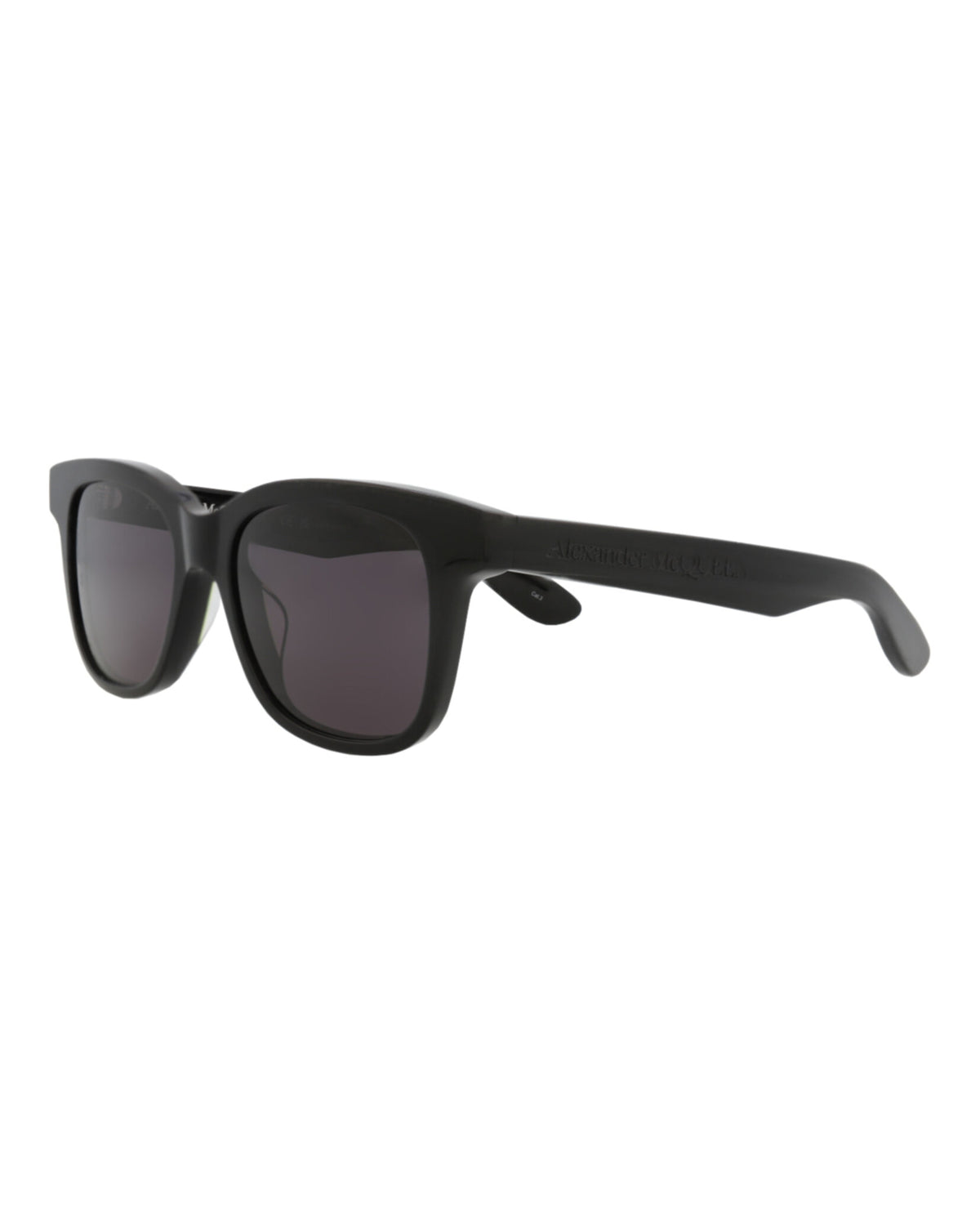 Alexander McQueen Mens Square/Rectangle Black Black Grey Fashion Designer Eyewear