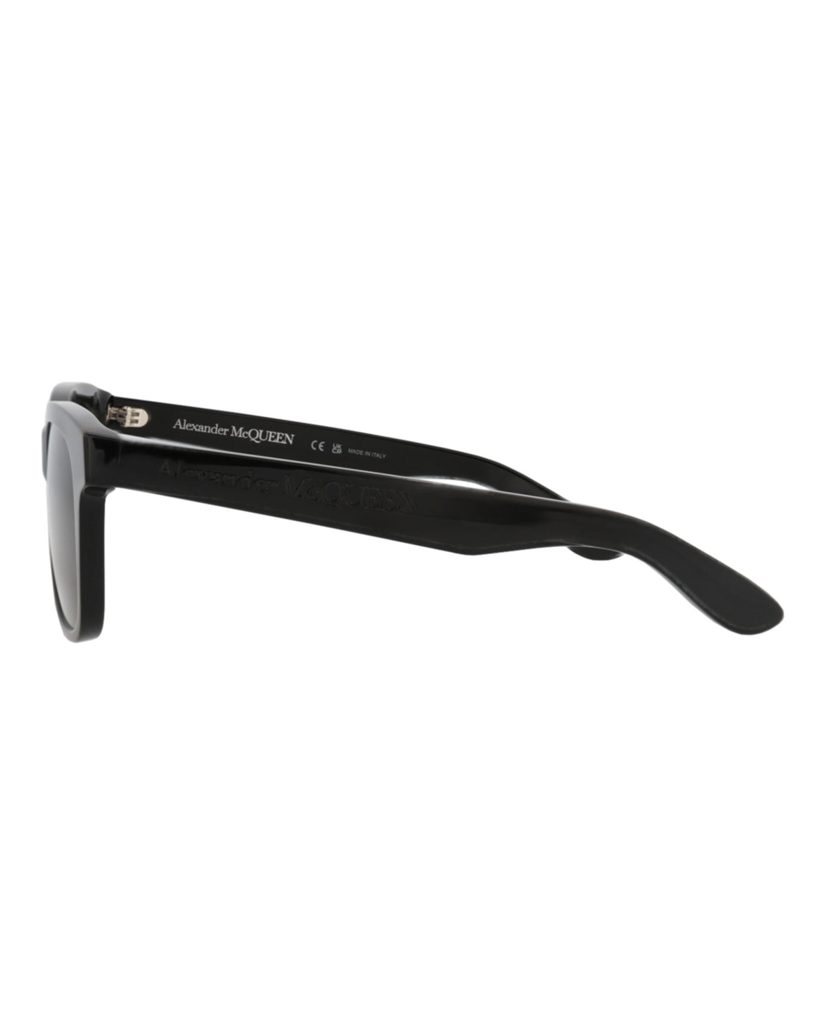 Alexander McQueen Mens Square/Rectangle Black Black Grey Fashion Designer Eyewear