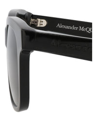 Alexander McQueen Mens Square/Rectangle Black Black Grey Fashion Designer Eyewear