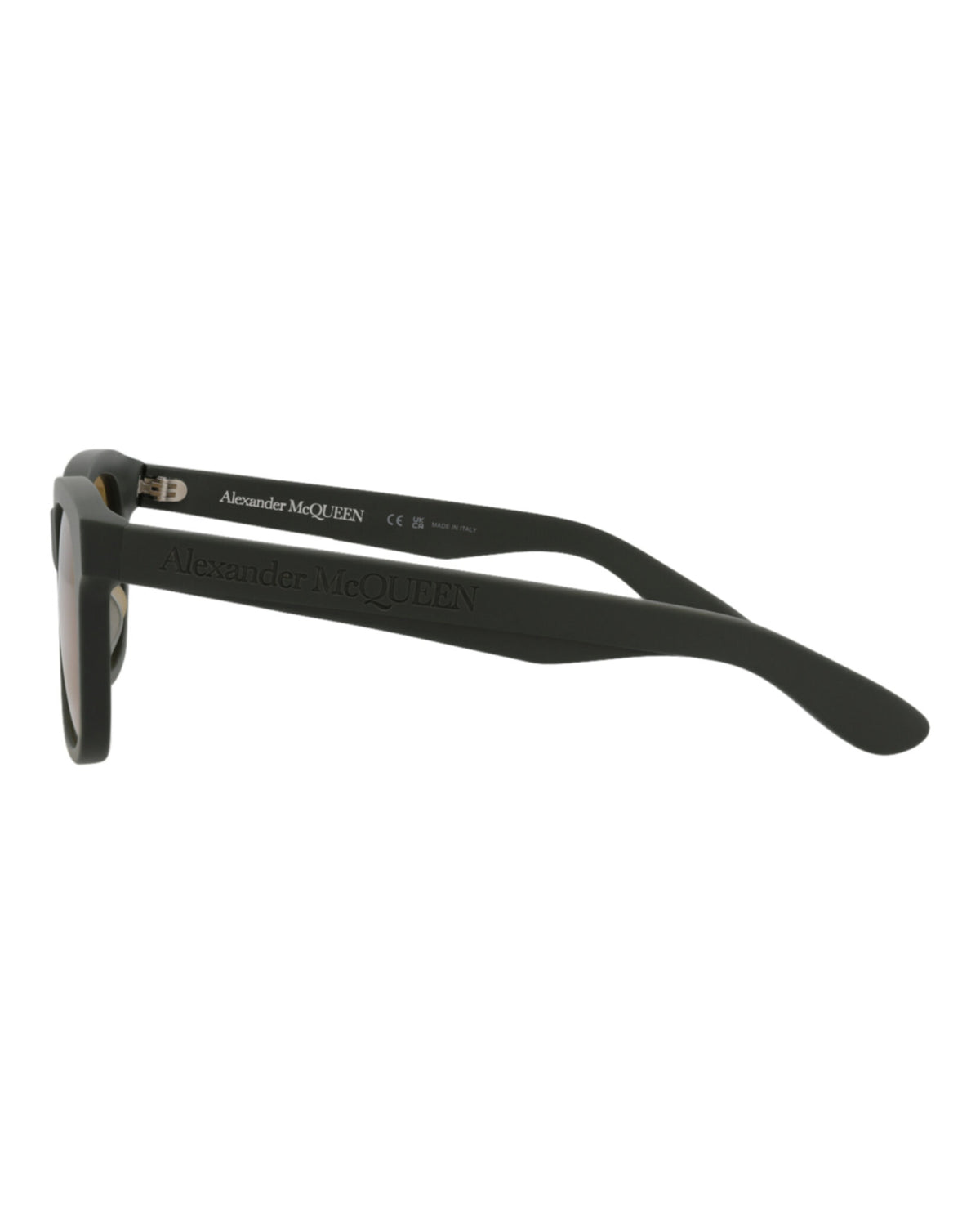 Alexander McQueen Mens Square/Rectangle Green Green Yellow Fashion Designer Eyewear