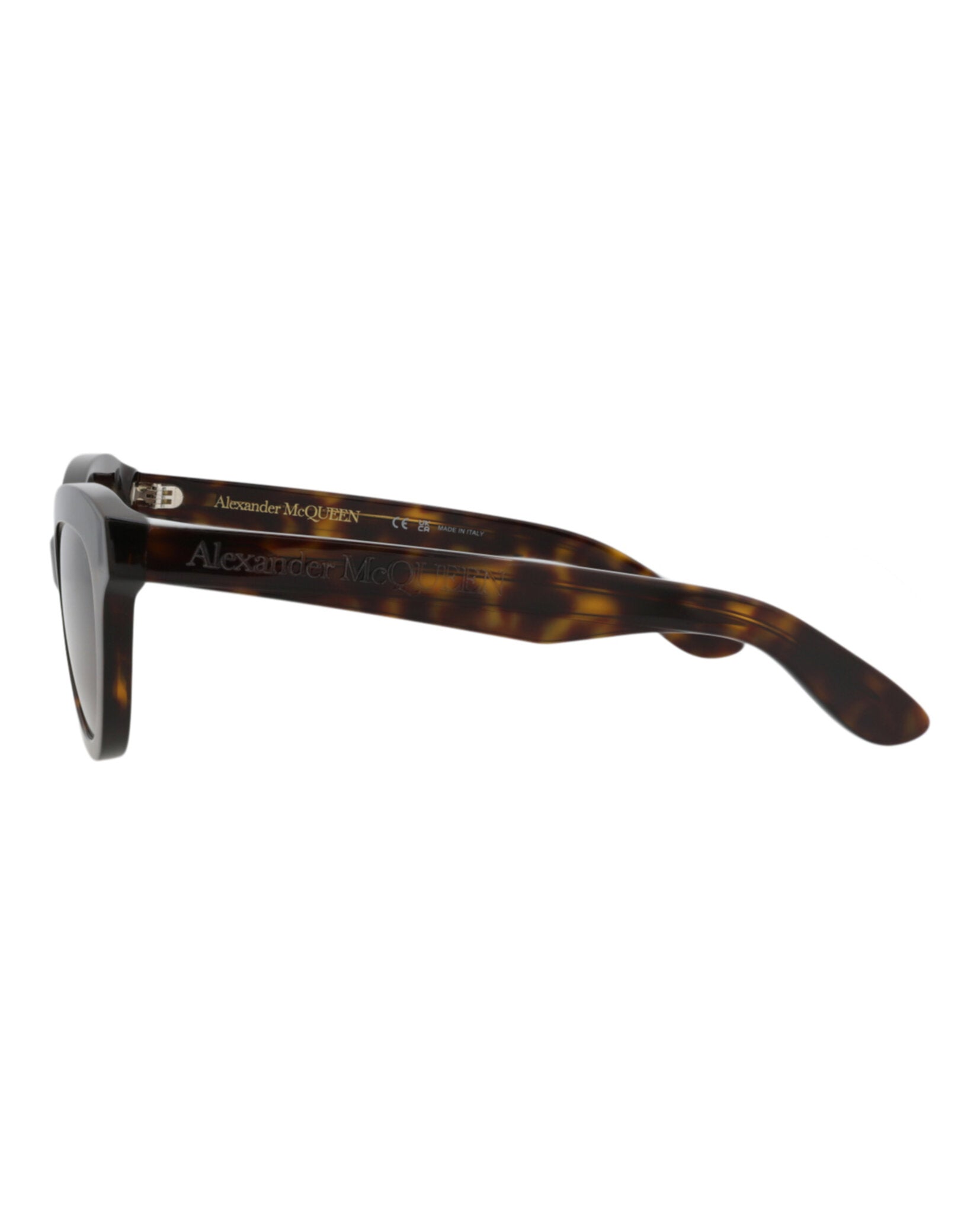 Alexander McQueen Womens Cat Eye Havana Havana Brown Fashion Designer Eyewear
