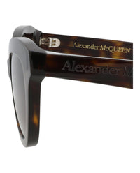 Alexander McQueen Womens Cat Eye Havana Havana Brown Fashion Designer Eyewear