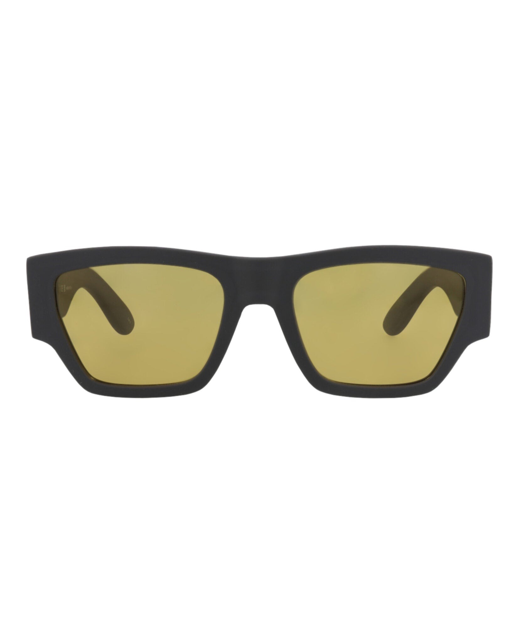 Alexander McQueen Mens Square/Rectangle Grey Grey Yellow Fashion Designer Eyewear