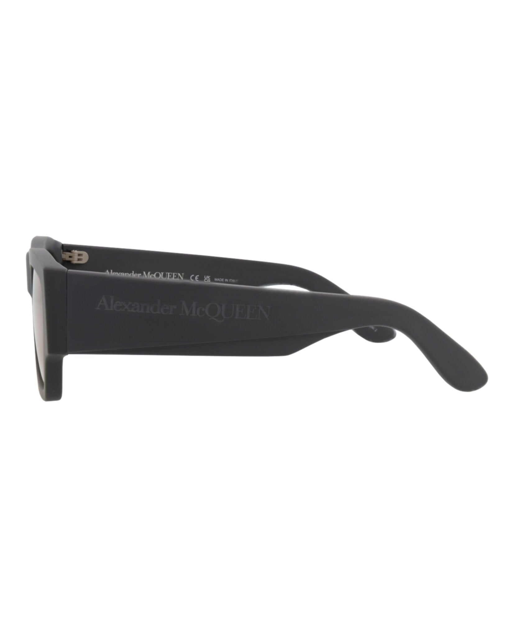 Alexander McQueen Mens Square/Rectangle Grey Grey Yellow Fashion Designer Eyewear