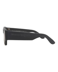 Alexander McQueen Mens Square/Rectangle Grey Grey Yellow Fashion Designer Eyewear