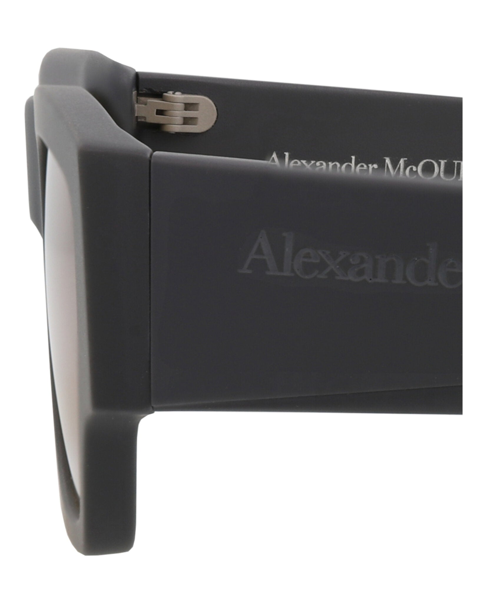 Alexander McQueen Mens Square/Rectangle Grey Grey Yellow Fashion Designer Eyewear
