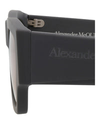 Alexander McQueen Mens Square/Rectangle Grey Grey Yellow Fashion Designer Eyewear