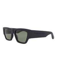 Alexander McQueen Mens Square/Rectangle Blue Blue Green Fashion Designer Eyewear