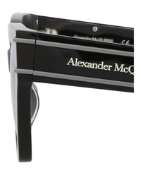 Alexander McQueen Womens Cat Eye Black Black Grey Fashion Designer Eyewear