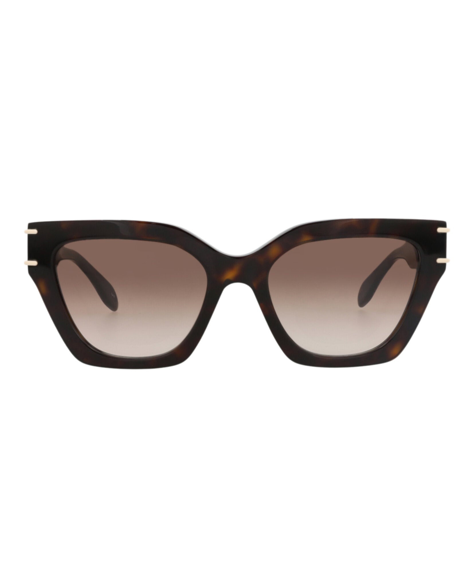 Alexander McQueen Alexander McQueen Womens Cat Eye Havana Havana Brown Fashion Designer Eyewear