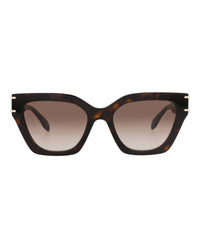 Alexander McQueen Alexander McQueen Womens Cat Eye Havana Havana Brown Fashion Designer Eyewear