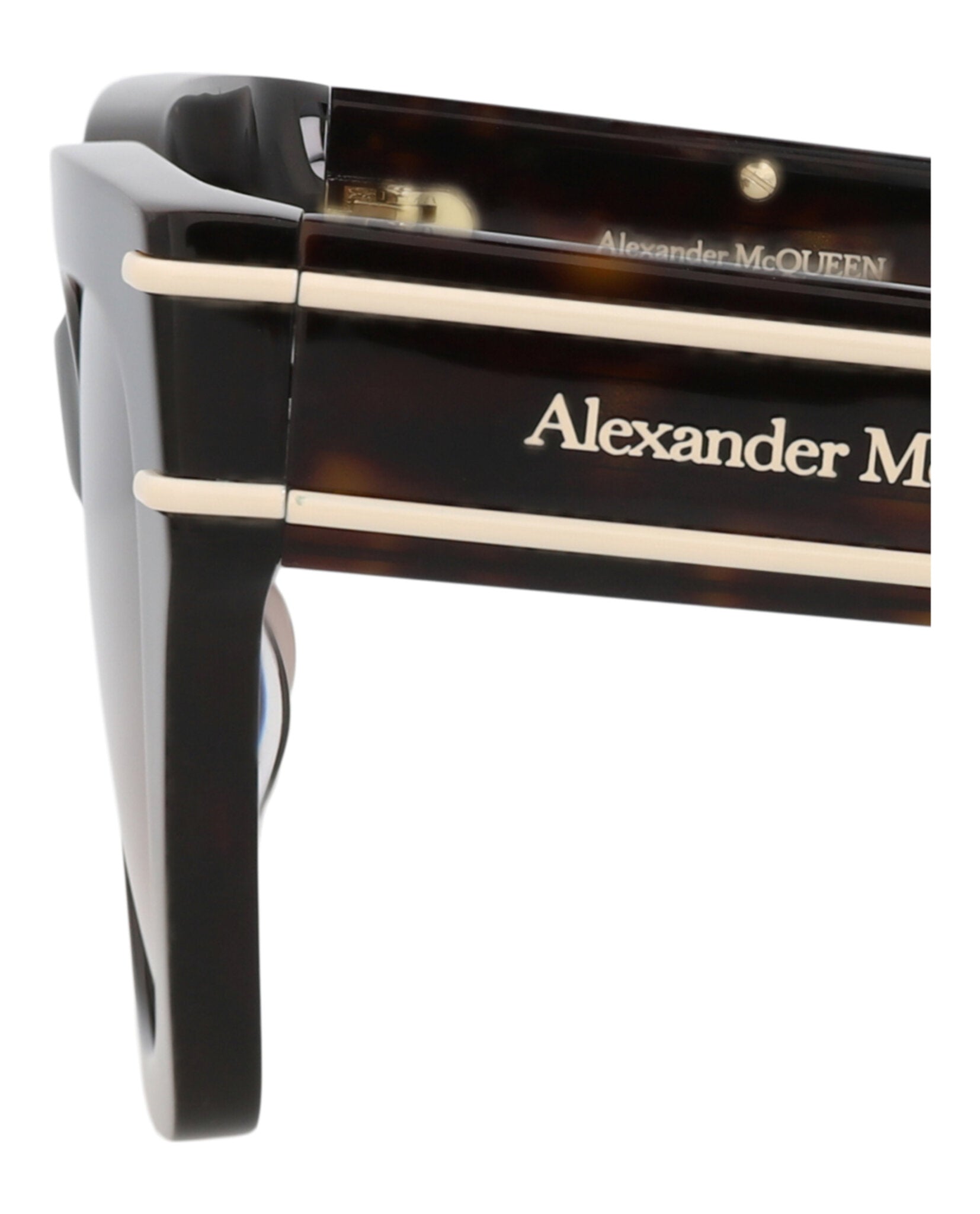 Alexander McQueen Alexander McQueen Womens Cat Eye Havana Havana Brown Fashion Designer Eyewear