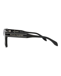 Alexander McQueen Womens Cat Eye Black Black Transparent Fashion Designer Eyewear