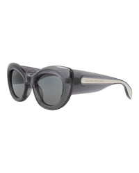 Alexander McQueen Womens Cat Eye Grey Grey Grey Fashion Designer Eyewear