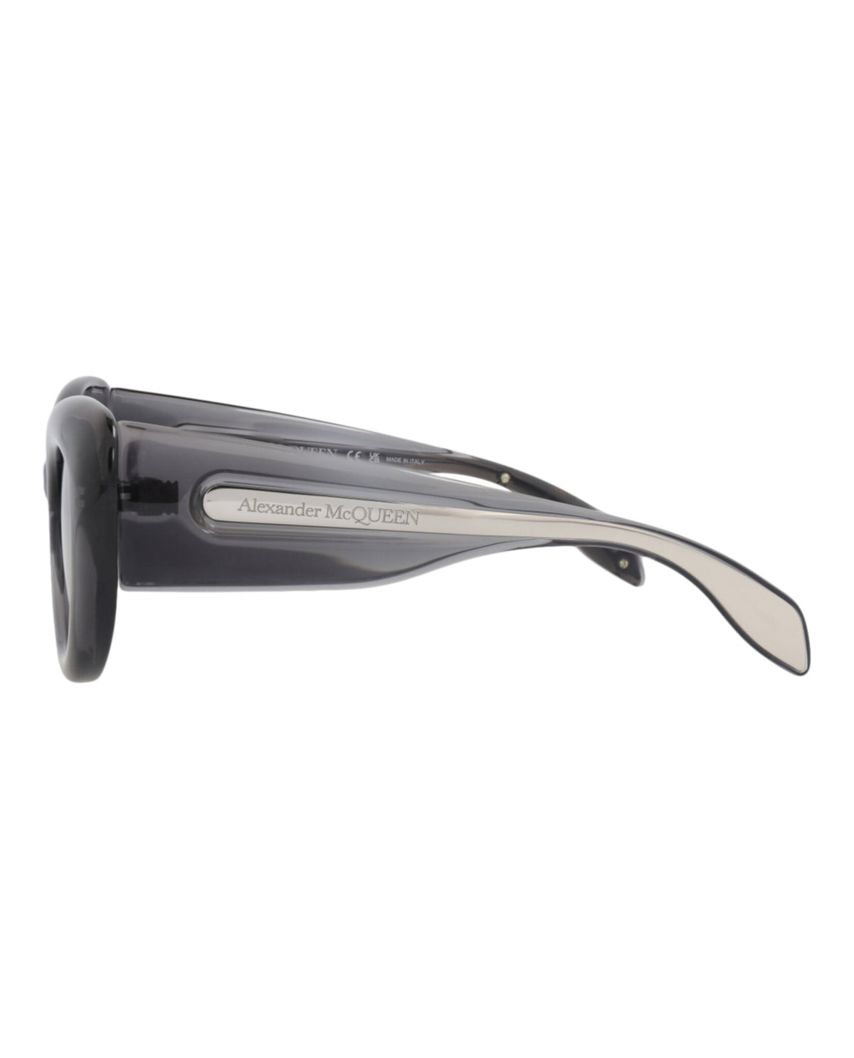 Alexander McQueen Womens Cat Eye Grey Grey Grey Fashion Designer Eyewear