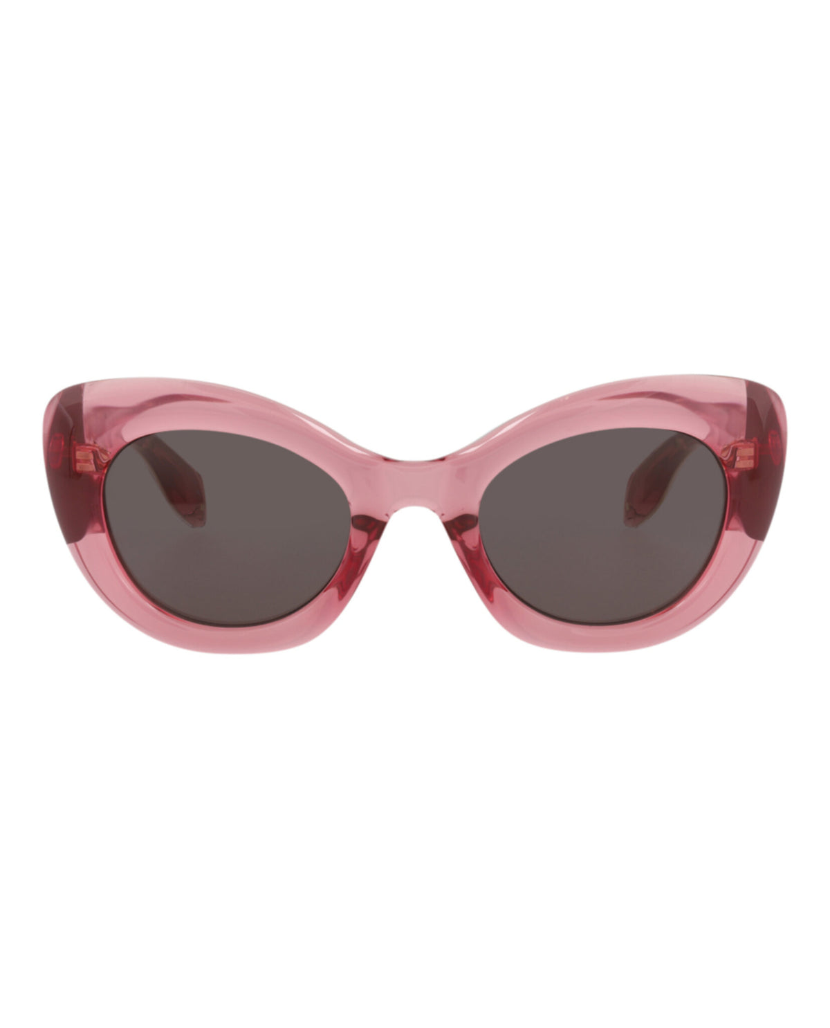 Alexander McQueen Womens Cat Eye Pink Pink Grey Fashion Designer Eyewear