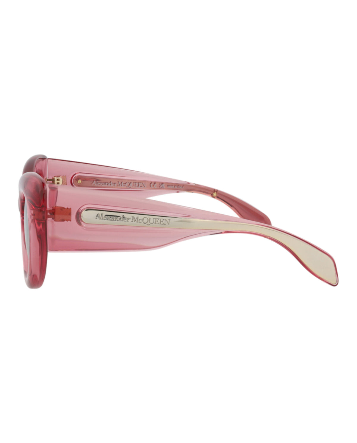 Alexander McQueen Womens Cat Eye Pink Pink Grey Fashion Designer Eyewear