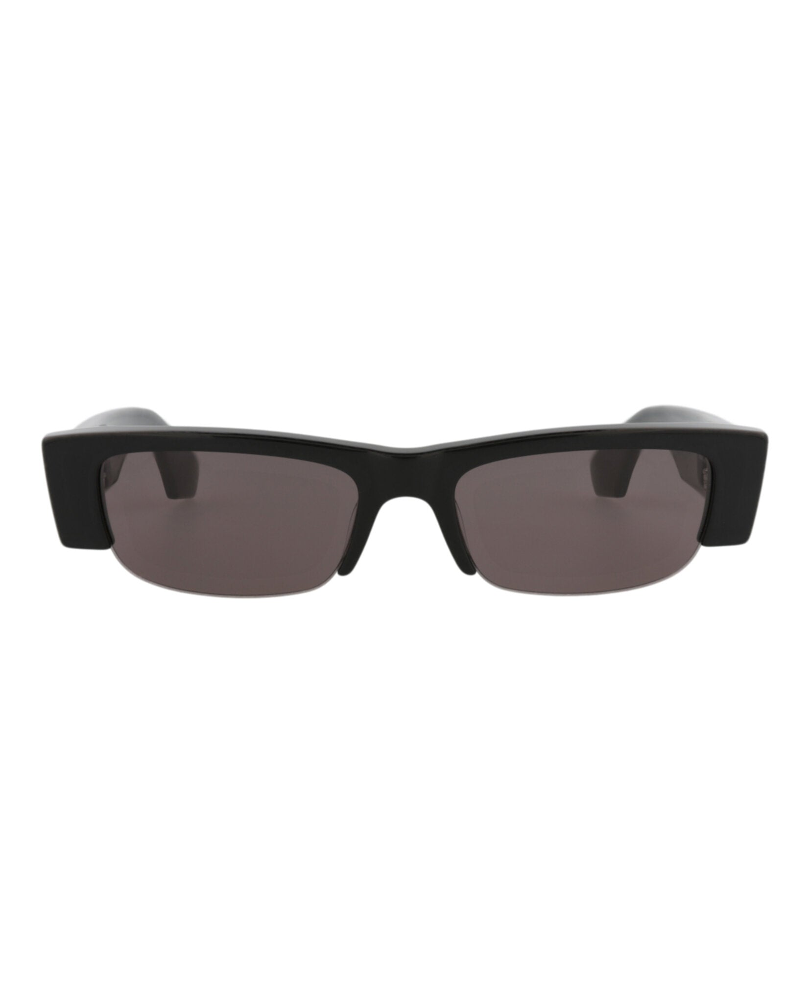 Alexander McQueen Womens Square/Rectangle Black Black Grey Fashion Designer Eyewear