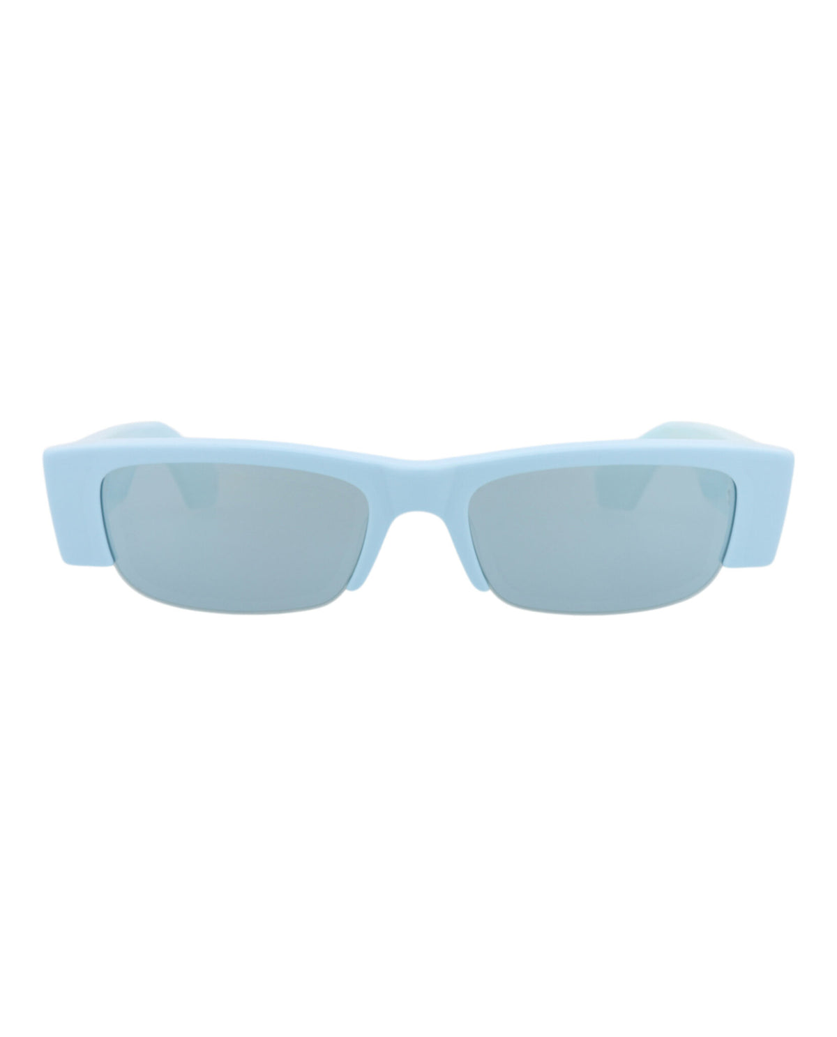 Alexander McQueen Womens Square/Rectangle Light Blue Light Blue Light Blue Fashion Designer Eyewear
