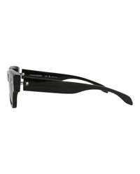 Alexander McQueen Mens Square/Rectangle Black Black Grey Fashion Designer Eyewear