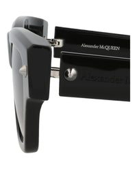 Alexander McQueen Mens Square/Rectangle Black Black Grey Fashion Designer Eyewear