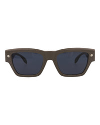 Alexander McQueen Mens Square/Rectangle Brown Brown Blue Fashion Designer Eyewear