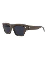 Alexander McQueen Mens Square/Rectangle Brown Brown Blue Fashion Designer Eyewear