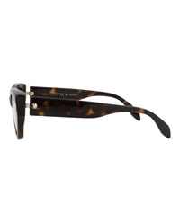 Alexander McQueen Womens Cat Eye Havana Havana Transparent Fashion Designer Eyewear