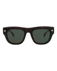 Alexander McQueen Mens Square/Rectangle Havana Havana Green Fashion Designer Eyewear