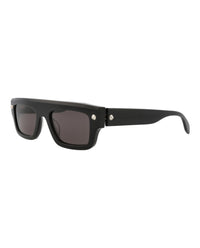 Alexander McQueen Unisex Square/Rectangle Black Black Grey Fashion Designer Eyewear