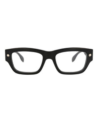 Alexander McQueen Unisex Square/Rectangle Black Black Transparent Fashion Designer Eyewear