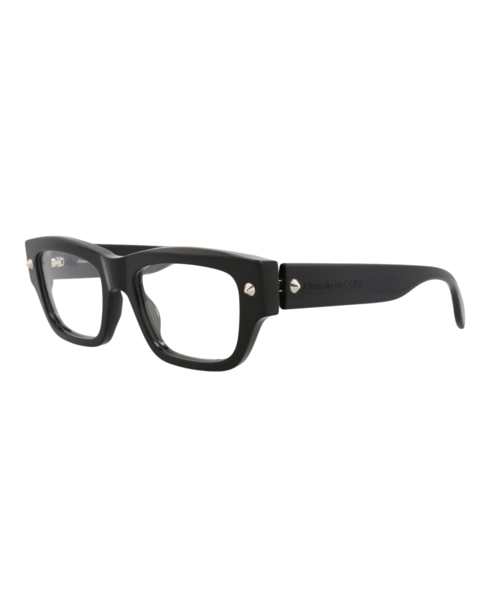 Alexander McQueen Unisex Square/Rectangle Black Black Transparent