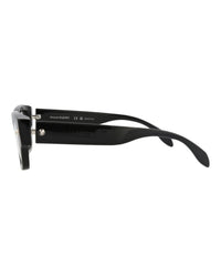 Alexander McQueen Unisex Square/Rectangle Black Black Transparent Fashion Designer Eyewear