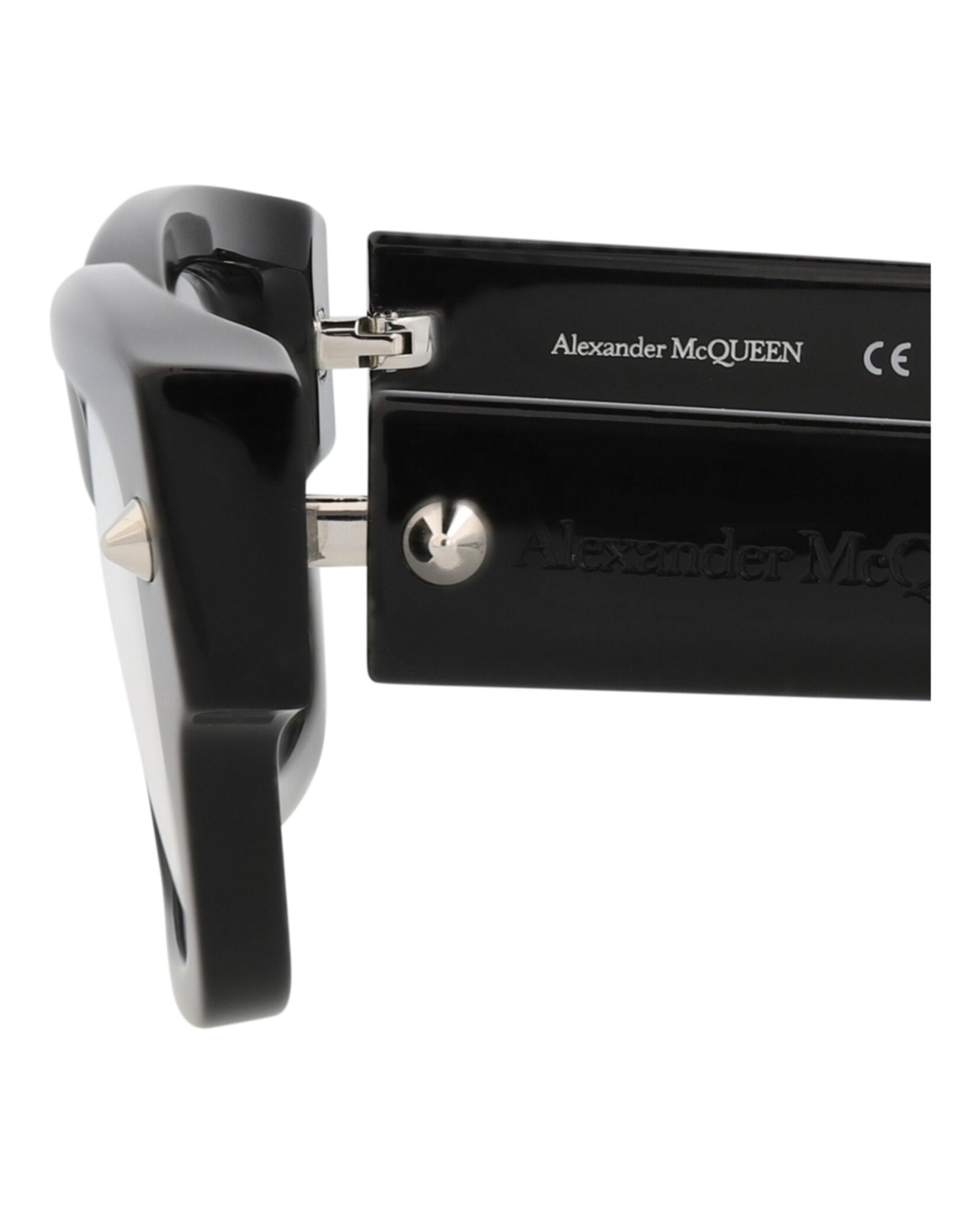 Alexander McQueen Unisex Square/Rectangle Black Black Transparent