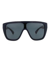 Alexander McQueen Mens Shield/Wrap Blue Blue Blue Fashion Designer Eyewear Blue Blue Blue