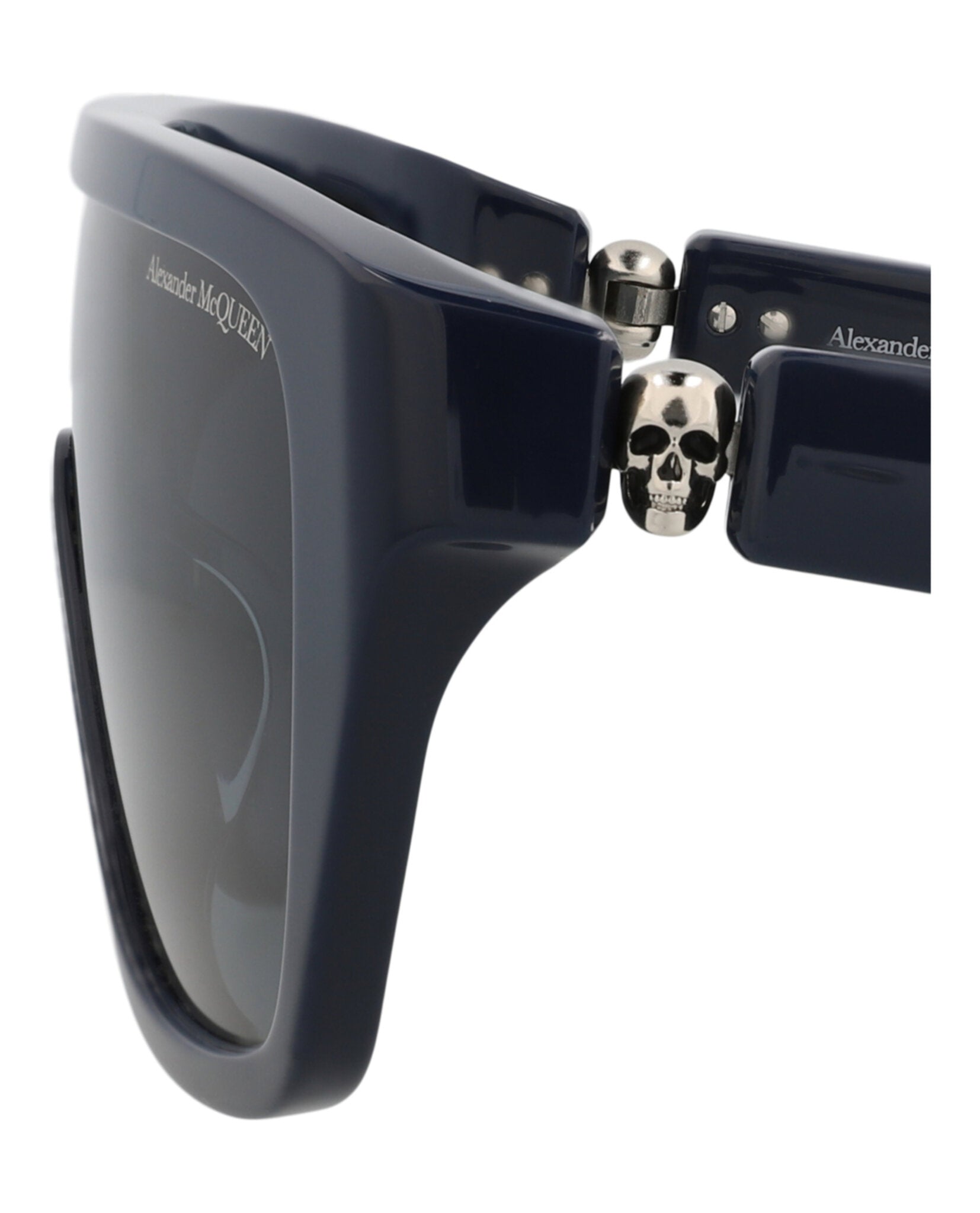 Alexander McQueen Mens Shield/Wrap Blue Blue Blue Fashion Designer Eyewear