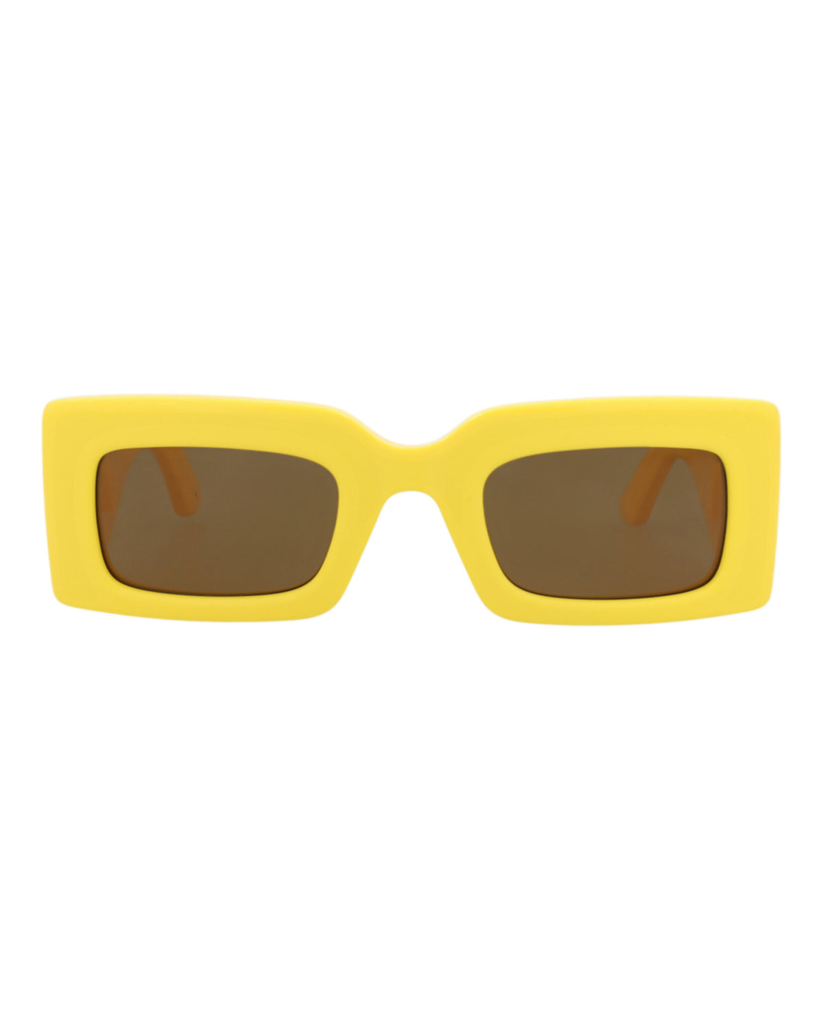 Alexander McQueen Womens Square/Rectangle Yellow Yellow Brown Fashion Designer Eyewear