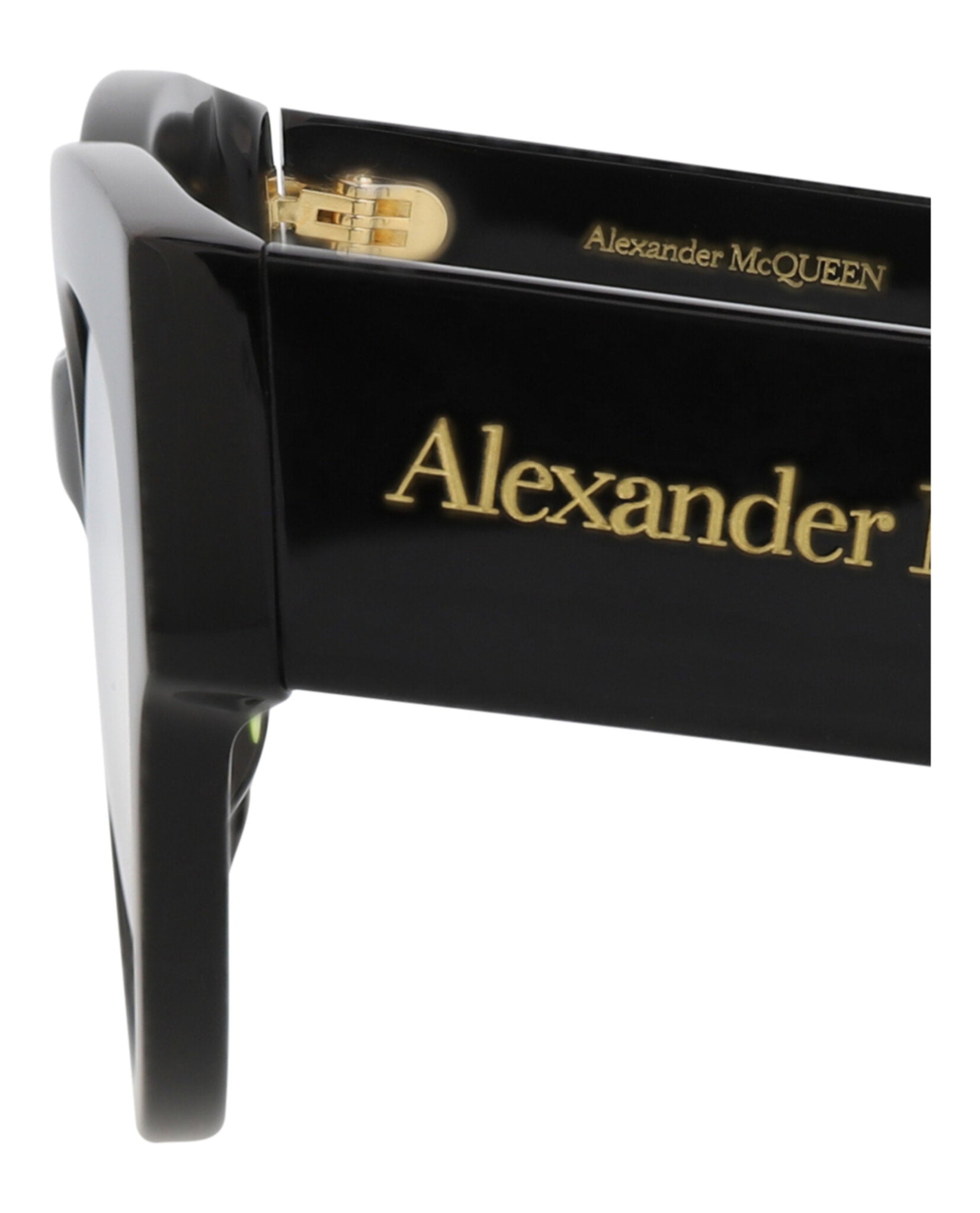 Alexander McQueen Womens Cat Eye Black Black Transparent Fashion Designer Eyewear