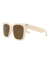 Alexander McQueen Womens Square/Rectangle Ivory Ivory Brown Fashion Designer Eyewear