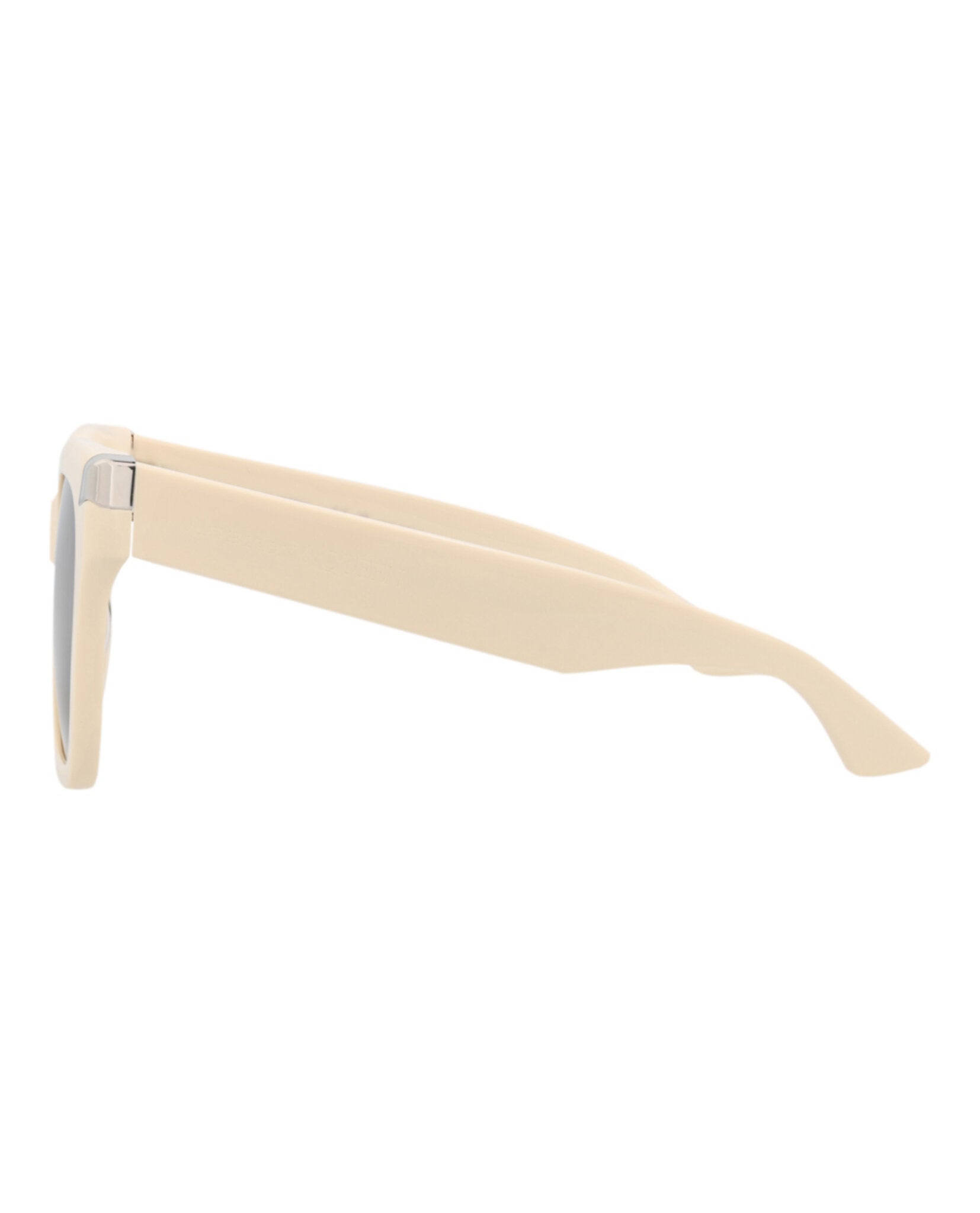Alexander McQueen Womens Square/Rectangle Ivory Ivory Brown Fashion Designer Eyewear