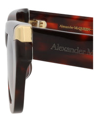 Alexander McQueen Womens Cat Eye Havana Havana Brown Fashion Designer Eyewear