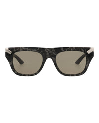 Alexander McQueen Mens Square/Rectangle Havana Havana Brown Fashion Designer Eyewear